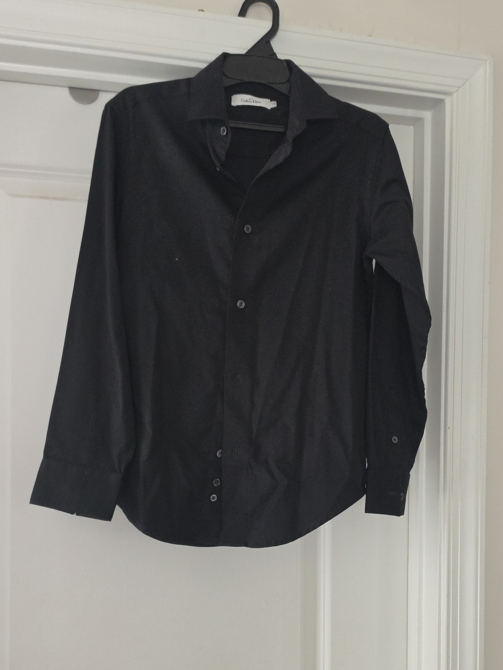 Calvin Klein Black Long-Sleeve Boys Dress Shirt